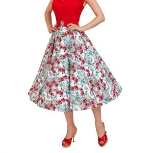 Vivien of Holloway1950s Circle Skirt Leopard Lily